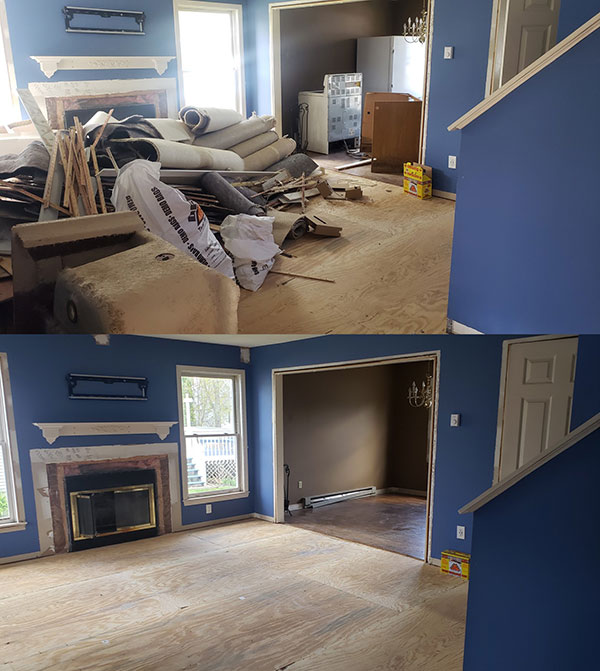 GeoBrix Estate Cleanouts before and after in North Jersey